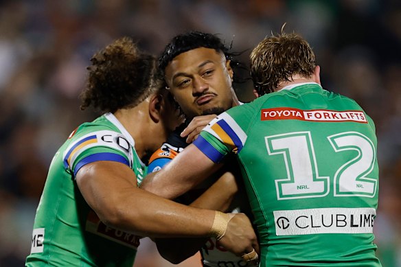 The Raiders goal-line defence proved the difference.