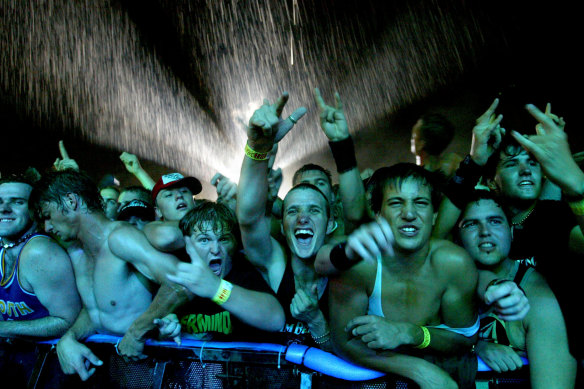 Crowds at the Big Day Out in 2004.