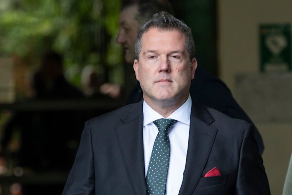 Dr Chris Webster outside court on May 7.