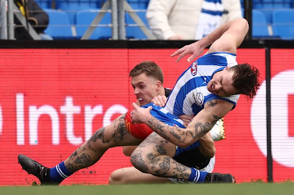 Cam Zurhaar was ruled out of the game after this incident.