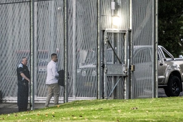 Jarryd Hayne leaves prison on Wednesday afternoon.