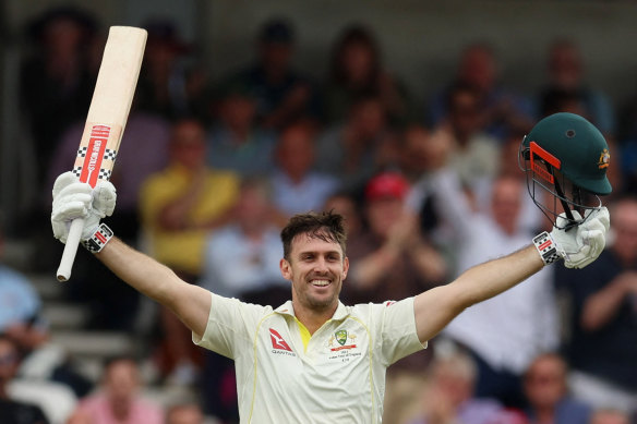 Mitch Marsh hit 21 boundaries in his knock.