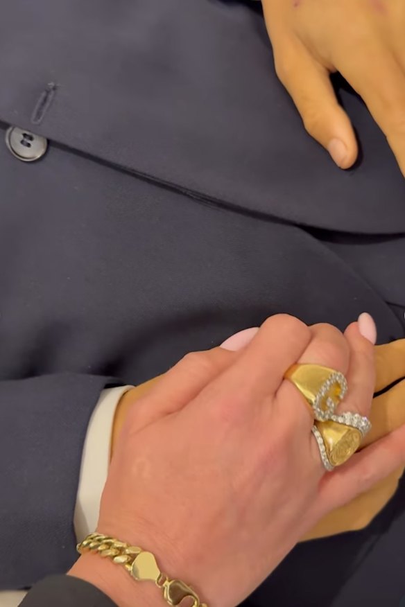 Erika Kirk holds her husband’s hand after he was shot dead, in an image she posted on Instagram.