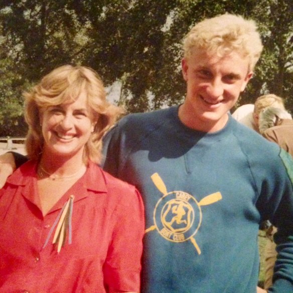 In 1985 with mum Lorraine.