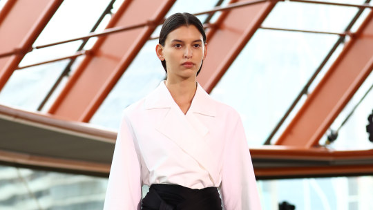 Charlotte Hicks’s debut show at Fashion Week featured pieces from all of her editions, and was designed to show how an investment wardrobe could work.