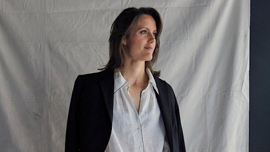 Ellie Cole wears an Oroton shirt and Tommy Hilfiger blazer.