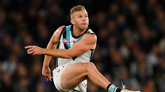 Man in demand: Port Adelaide defender Dan Houston.