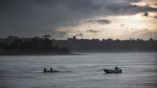 Rain over Haberfield in Sydney’s inner west on Thursday night.