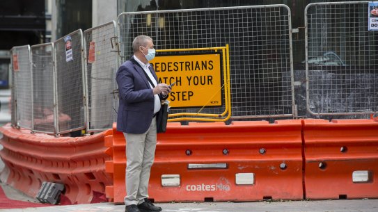 Closed for business: Construction sites across Sydney were shut on Monday.