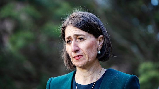 NSW Premier Gladys Berejiklian fronts the media on Monday after her revelations before an ICAC inquiry.