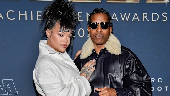 Rihanna with A$AP Rocky at an event in New York in December last year.