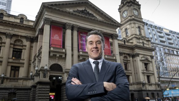 Anthony Koutoufides in August announcing his run for Melbourne lord mayor.