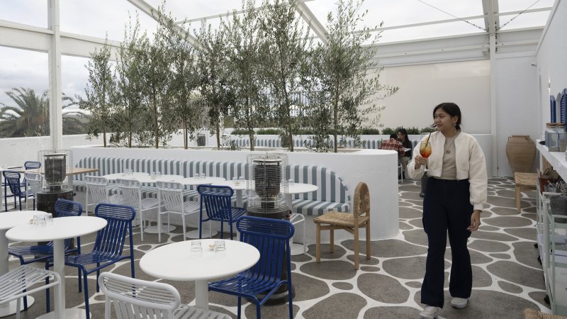 This hidden rooftop bar is a dose of Greek island heat during a bitter Melbourne winter