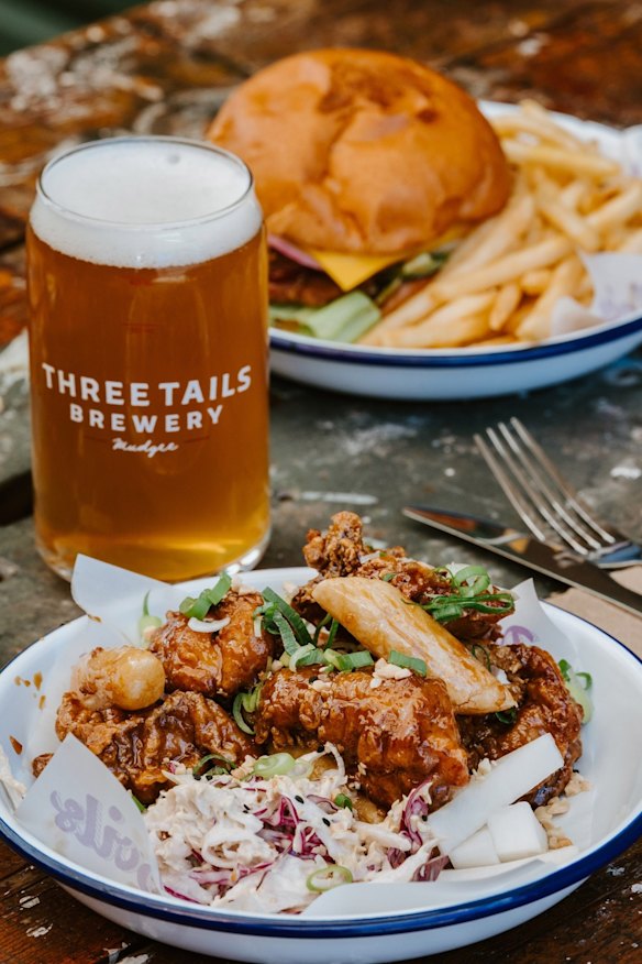 The Korean fried chicken is a specialty. 