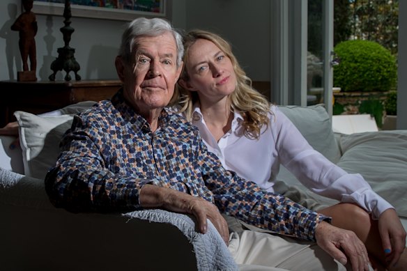 The writer with her father, Donald Grieve.