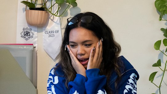 Roslyn de Lara from Willoughby Girls High was delighted with her results this morning. 