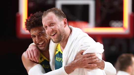 Australia celebrates its Olympic win. 