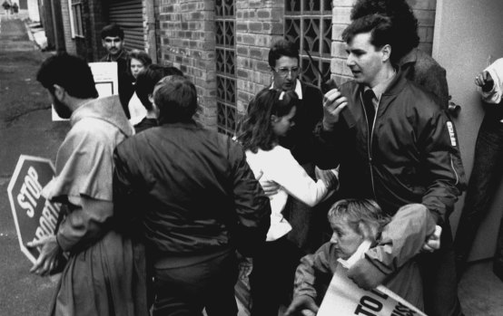 From the Archives, 1990: Abortion protest leads to scuffles