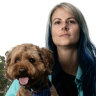 Rachael Dodd with her dog Lenny. 