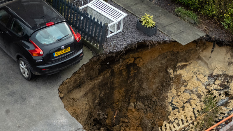 ‘We’re terrified’: Large sinkhole shocks English villagers