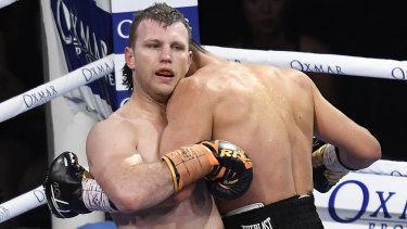 All Jeff Horn could do against Tim Tszyu was hold on for dear life.