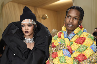 Trash talking: The internet lit up over Easter with rumours that Rihanna, left, and A$AP Rocky - who are expecting their first child together - had split up.