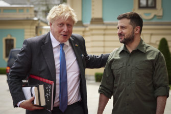 Boris Johnson skipped a Conservative conference in England’s north to pay his second visit ato Ukrainian President  Volodymyr Zelensky since the invasion began. 