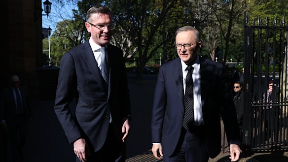 NSW Premier Dominic Perrottet and Prime Minister Anthony Albanese in Sydney last September.
