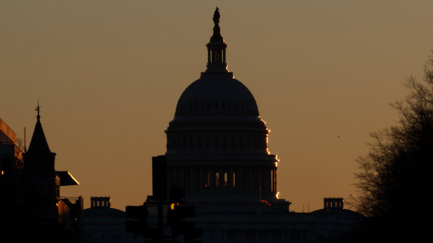 The US Capitol Dome as the government goes through a partial shut-down.