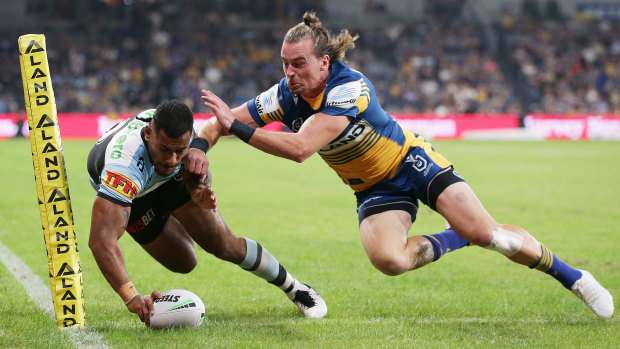 Eels star Clint Gutherson covered more than 10 kilometres against the Sharks last weekeend.