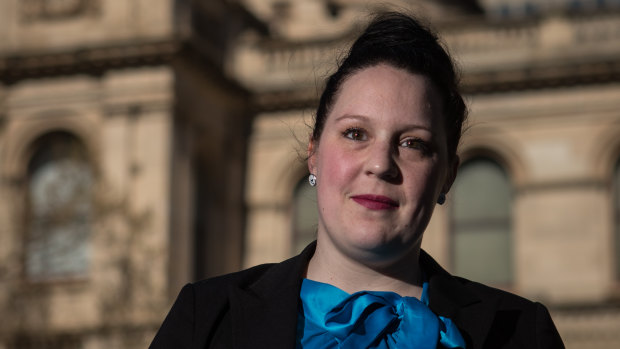 Laura Chipp is contesting the Victorian election in the upper house. She now works for the police in youth justice prosecutions, which will be a major election theme.