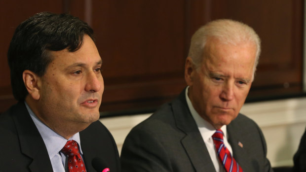 Joe Biden and Ron Klain, now named as his chief of staff, in 2014. 