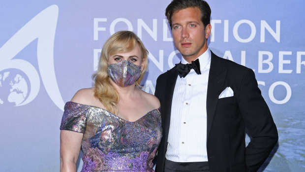 Rebel Wilson and Jacob Busch in Monaco in September. 