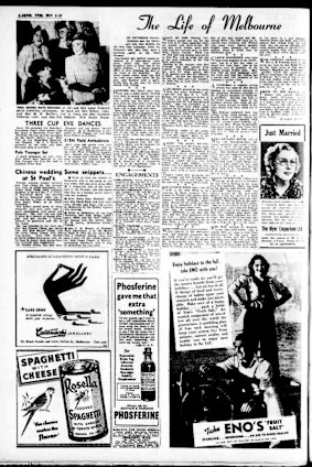 The Argus’ Life of Melbourne column.