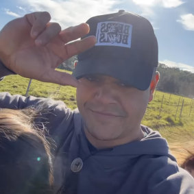 Latrell Mitchell kicks back on the family farm.