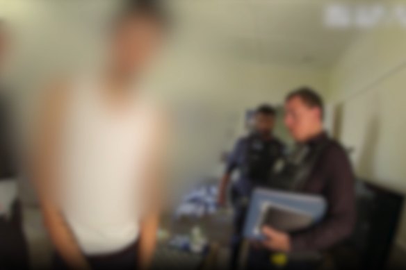 Police released heavily blurred video of the 17-year-old boy’s arrest.