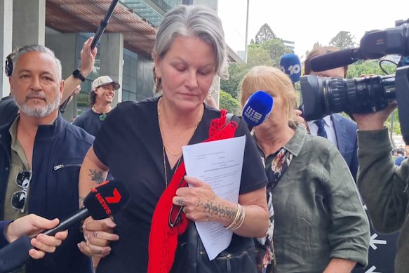 Claudean Bernadette Uamaki-Mu walks free from court after pleading guilty to child cruelty charges.