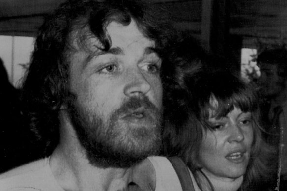 Joe Cocker with friend Eileen Webster in 1972.