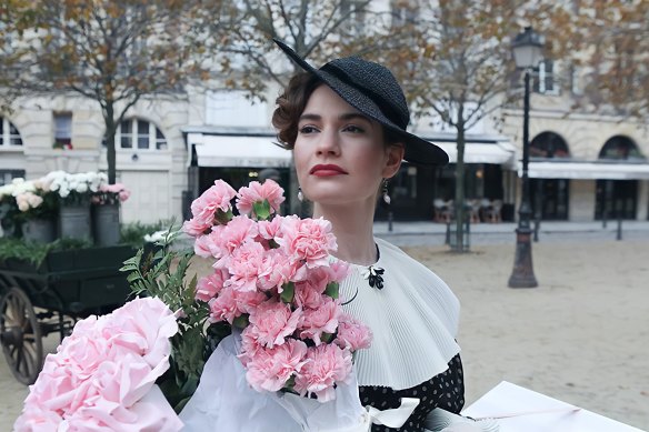 Shimmering beauty Linda Radlett (played by Lily James).