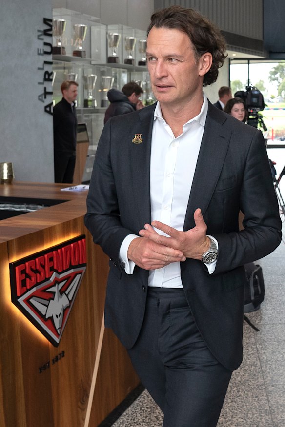 Xavier Campbell resigned as Essendon CEO in August.