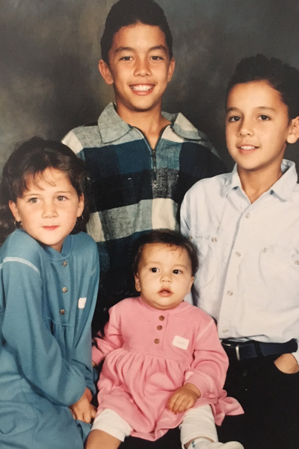 The Kerr siblings (clockwise from top): Daniel, Levi, Sam and Maddi.