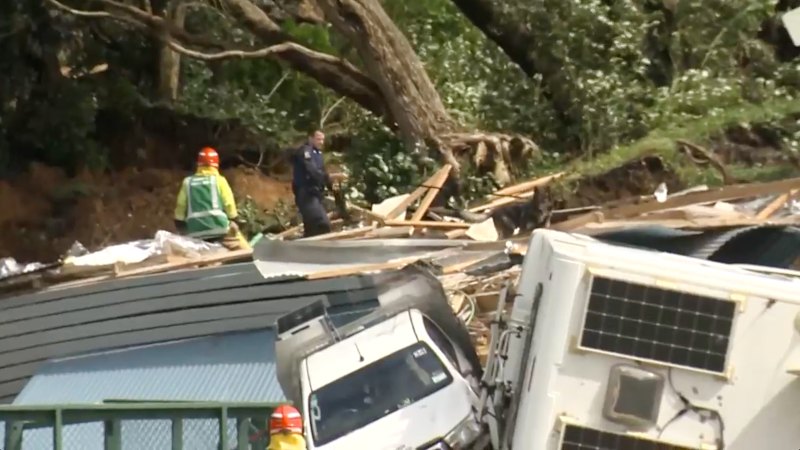 Two teenagers among six missing in NZ campsite landslide