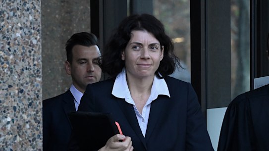 Sue Chrysanthou SC (left) outside the Federal Court on Wednesday.