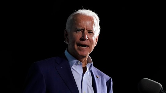 Joe Biden at a rally in Florida on Thursday.