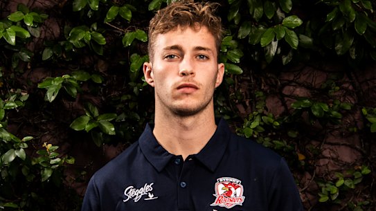 Sam Walker ... The Roosters halfback with the weight of expectation on his young shoulders.