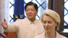 President Ferdinand Marcos jnr and  Ursula von der Leyen during her visit at the Malacanang Presidential Palace in Manila on Monday.