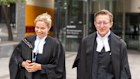 The ACCC’s barristers, Emma Bathurst and Garry Rich, leaving court last week.