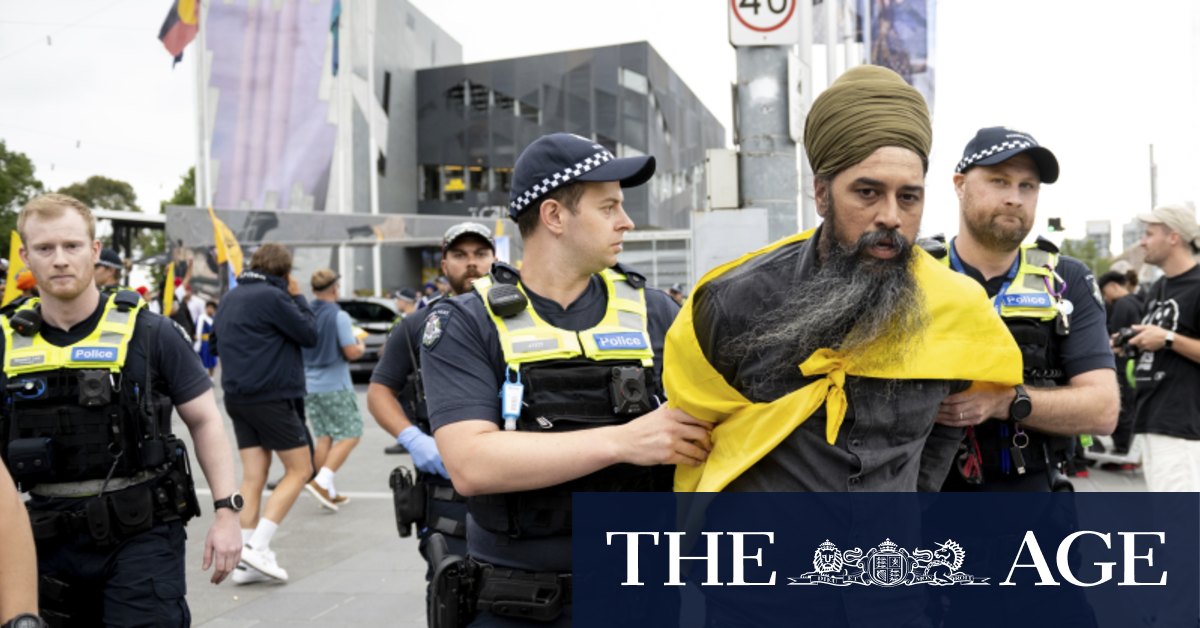  We re sorry this feature is currently unavailable We re working to restore it Please try again later Police deployed pepper spray during a small scuffle between rival protesters in Melbourne on Sunday after thousands of Sikh Victorians voted in a non binding referendum on the creation of an independent Sikh state The brief fracas broke out at 4 30pm after a group of pro India supporters waving national flags arrived at the voting site in Federation Square Five people across the pro India and pro Sikh camps were pepper sprayed and one man was handcuffed and led away by officers Victoria Police said in a statement there had been an earlier scuffle connected to the event at 12 45pm As a result of Sunday s incidents a 34 year old man and a 39 year old man were arrested and issued a penalty notice for riotous behaviour Two men were injured at the demonstration one with a head laceration and the other with a hand injury and police are continuing to investigate the injuries Sikhs for Justice the US based group spearheading the non binding referendum has proposed a new state called Khalistan which would take in the Punjab regions of northern India and Pakistan as well as parts of Uttar Pradesh Uttarakhand and Rajasthan Those voting on Sunday were asked to answer yes or no to the referendum question Should Indian governed Punjab be an independent country Amritpal Kaur who has lived in Melbourne for 15 years said she wanted a Sikh homeland with good prospects and good job opportunities We want our religion to be given the respect it deserves the same as the other religions overall she said There s a lot of people who project Khalistan as a negative thing but it s not we re here for our freedoms and for our kids to have a better future Tensions have risen within Australia s large and growing Indian diaspora since the campaign among local secessionists intensified recently and there have been a spate of graffiti attacks on Hindu temples in Melbourne over the past fortnight The Hindu Council of Australia condemned graffiti found on three Hindu temples across the city including the ISKCON Hare Krishna Temple in Albert Park which serves as the hub for Melbourne s Bhakti Yoga Movement Temple management discovered last Monday that the front wall had graffiti saying Hindustan Murdabad which can be translated as Death to India and Khalistan Zindabad or Long live the Sikh homeland This cowardly act is unacceptable in the strong multicultural Australia where every religion is respected and communities live in peace and harmony the council said in a statement Many Sikhs assembled on Sunday said their religion had not been respected in India since the country was partitioned in 1947 with Punjab being split between India and Pakistan Jaswinder Singh from Melbourne s south eastern suburbs said that if a Sikh independent state was declared he and his family would return to India immediately and permanently We want our own independence we want our own land he said It will take a long time to get there but it will happen Singh said he didn t believe relations between Hindus and Sikhs in Melbourne had worsened as a result of the referendum and that those against a Sikh state had the right to their opinions Hundreds of people were still standing in the voting line as the 5pm deadline approached Many tried to push into the voting booth room when it became clear not everyone assembled would have time to vote Those locked out of the room joined in prayer taking their shoes off in a show of respect Avtar Singh Pannu co ordinator of Sikhs for Justice an organisation banned in India said the group aimed to use the voting results from Melbourne and around the world with referendums already held in Canada Switzerland and the UK to pressure the UN into recognising a sovereign Sikh state Pannu said millions had already voted for the right for Sikhs to have self determination in an independent state I was born a slave but I want to die an independent he said The Department of Foreign Affairs and Trade and Victoria Police were contacted for comment Credit https www theage com au national victoria tensions rise within indian diaspora at pro sikh vote at federation square 20230129 p5cgbk html 