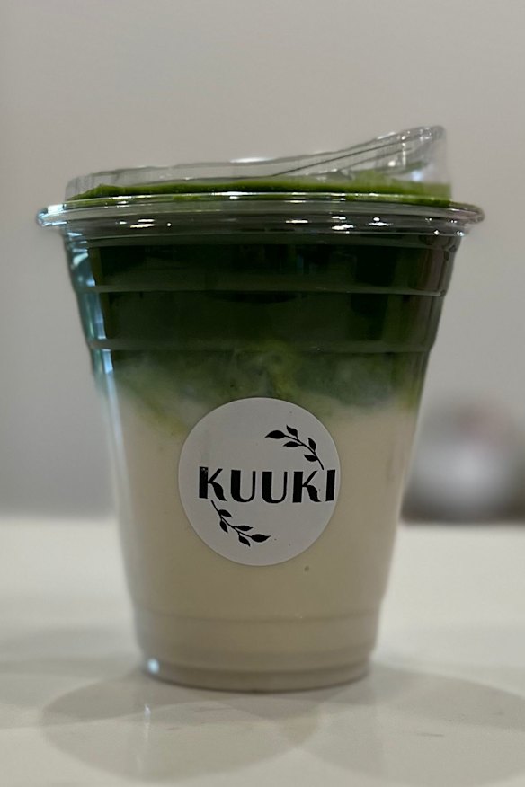 Iced matcha.