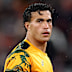 Joseph-Aukuso Suaalii of the Wallabies warms up.